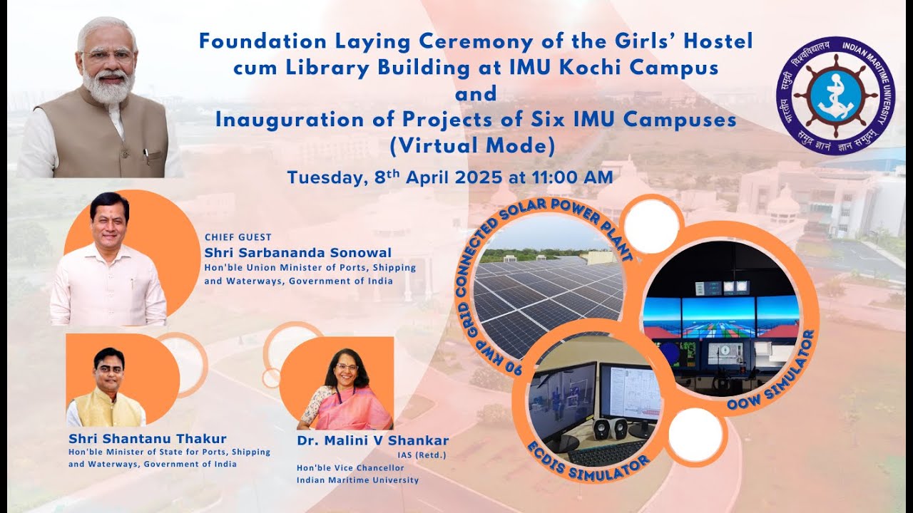 Foundation laying ceremony at IMU Kochi Campus and Inauguration of Projects of Six IMU Campuses