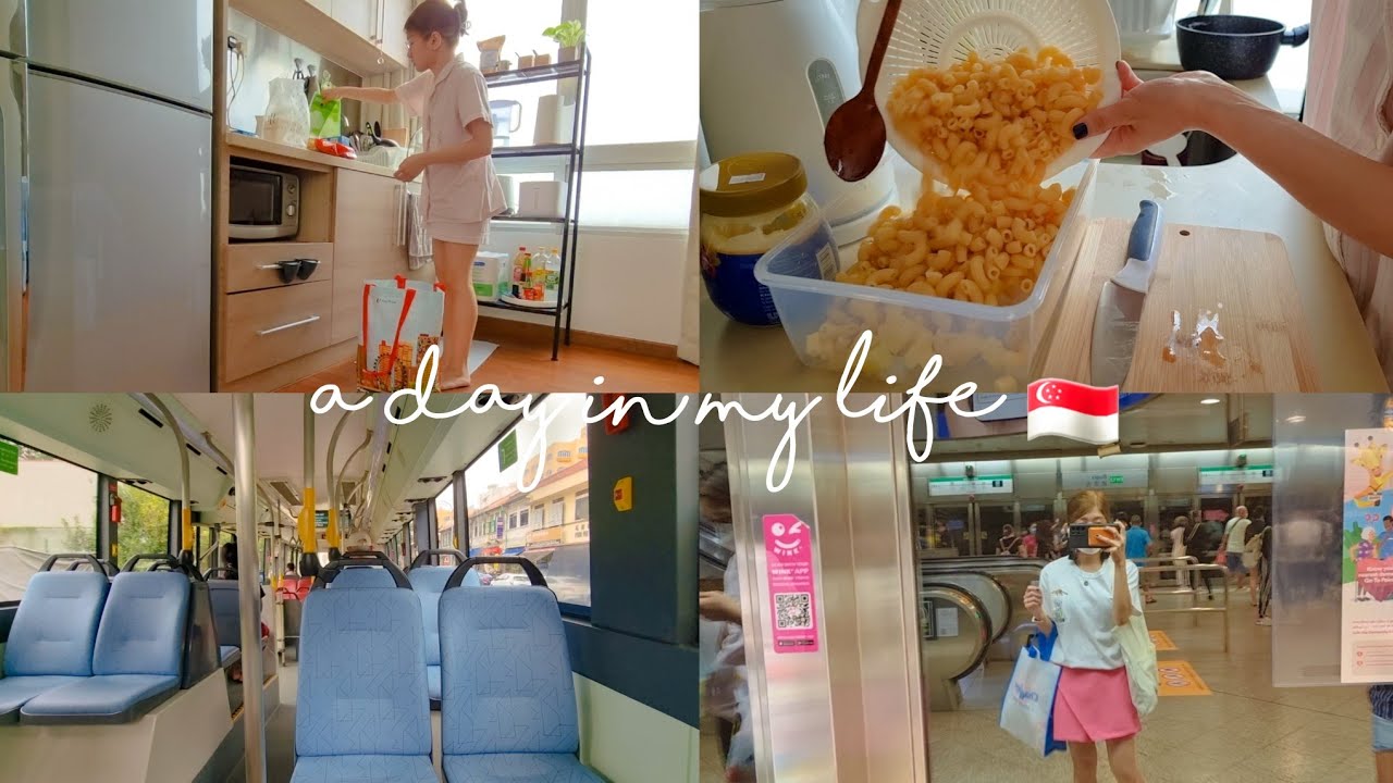 a day in my life 🇸🇬 (cleaning, grocery shopping, tuna sandwich spread, macaroni salad, bugis)