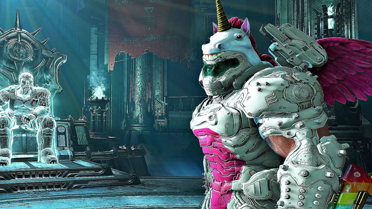 DOOM ETERNAL - Doomicorn Meets The King (Unicorn Outfit)