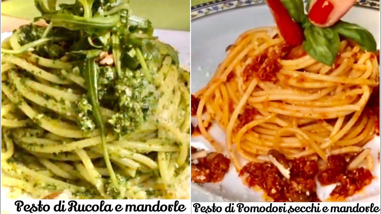 PESTO DI POMODORI SECCHI e PESTO DI RUCOLA ricetta facile e veloce, Tutti a Tavola