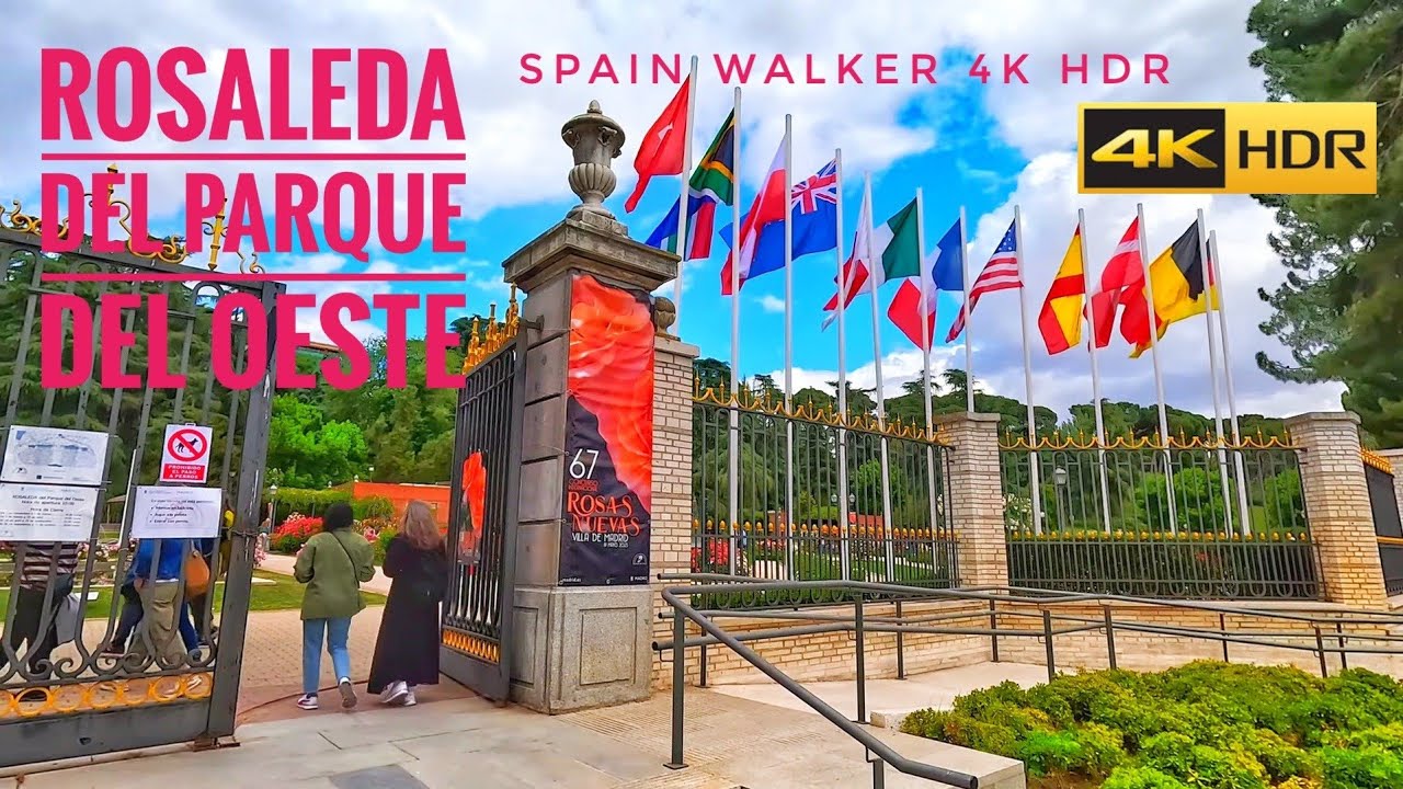 [4K HDR] 🇪🇸 SPAIN WALKER / WALKING TOUR 🚶‍♂️ Rosaleda del Parque del Oeste Madrid