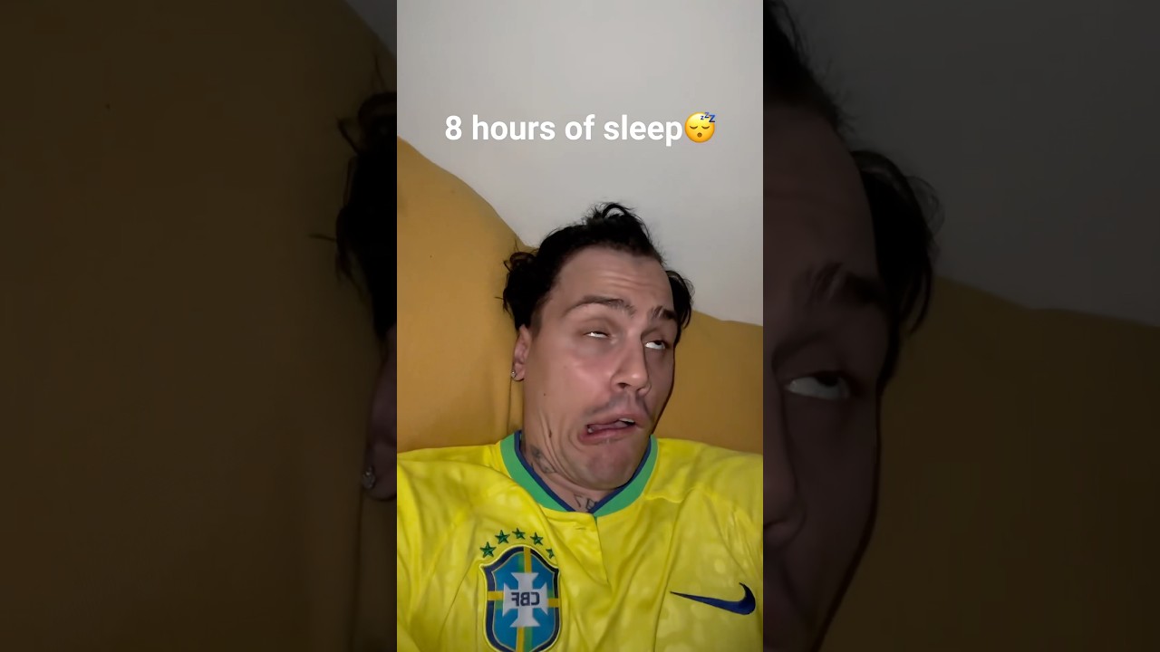 8 HOURS OF SLEEP VS 3 HOURS💀#sleep #fun #shelove