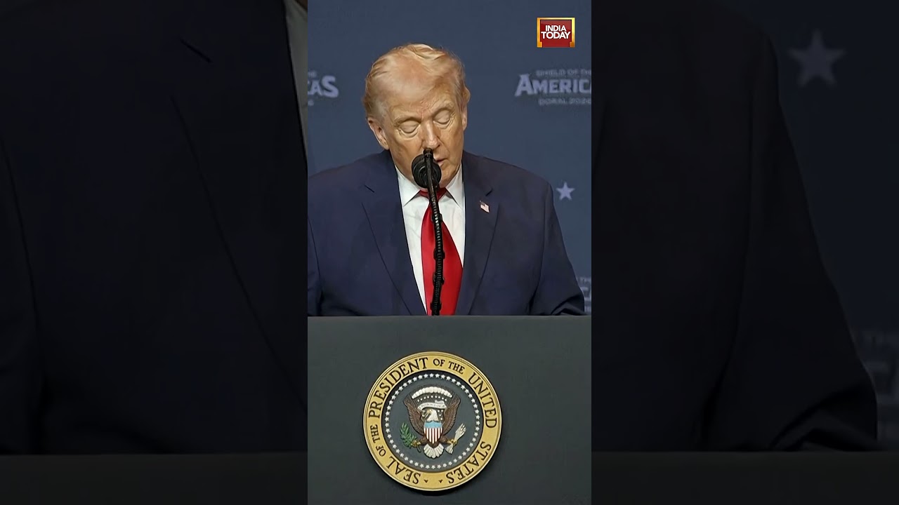 Trump Viral Speech : Trump Claims Strikes &lsquo;Knocked Out&rsquo; 42 Iranian Ships In 3Days At Miami Meeting