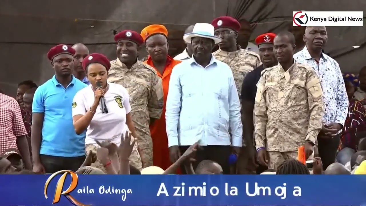 JESHI LA BABA! AZIMIO YOUTHS CHARGE RAILA'S RALLY IN KITALE!!