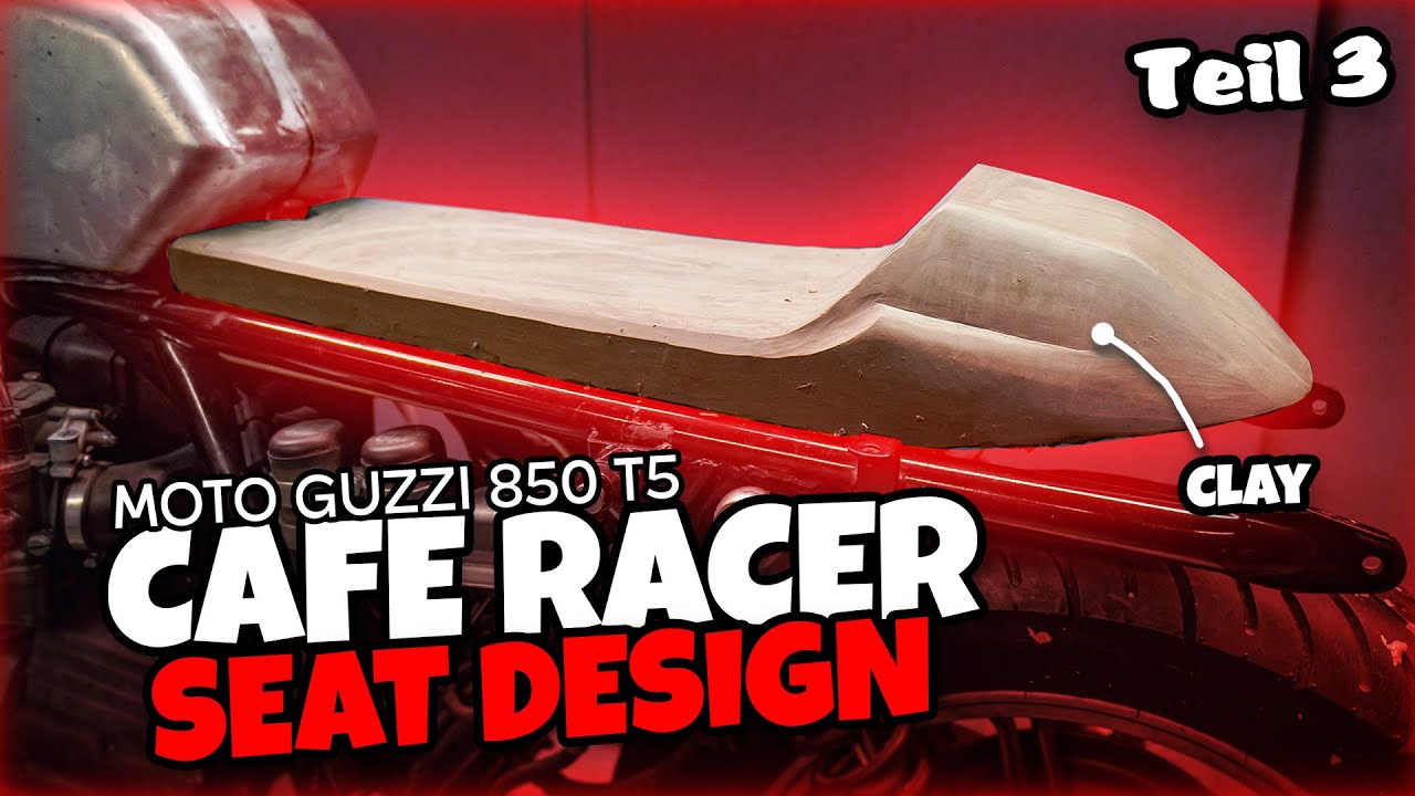 Café Racer Heck bauen / Design aus Clay - Moto Guzzi 850 T5 - Teil 3 - Timelapse