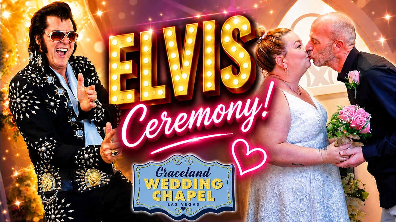 Karen & Malcolm's Elvis Ceremony in Las Vegas | Graceland Chapel