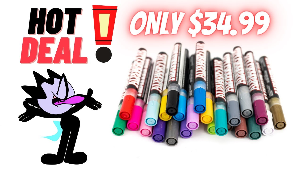 Unboxing Alphakrylik Acrylic Paint Markers &ndash; Set of 25 colors