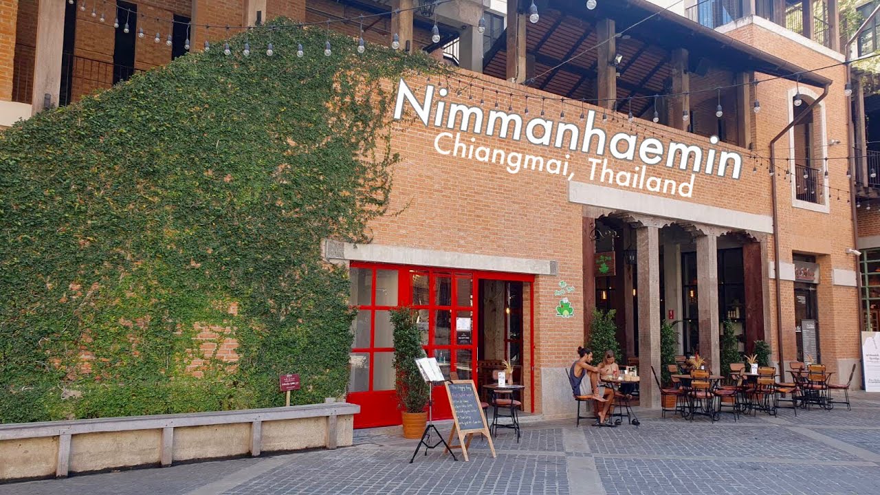 Nimmanhaemin Neighborhood at Daytime || Chiang Mai walking tour【4K】60 fps