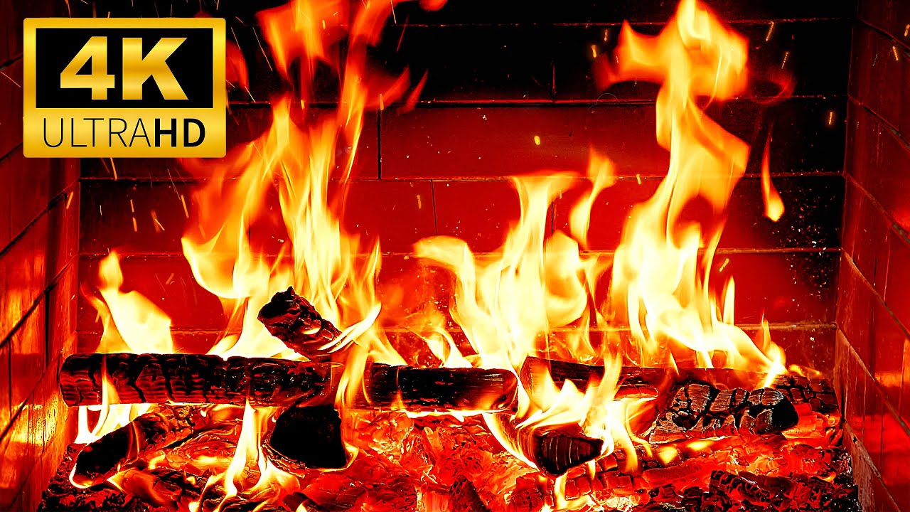 Cozy Christmas Fireplace 4K | Crackling Fire Sounds, Flickering Flames & Relaxing Holiday Ambience