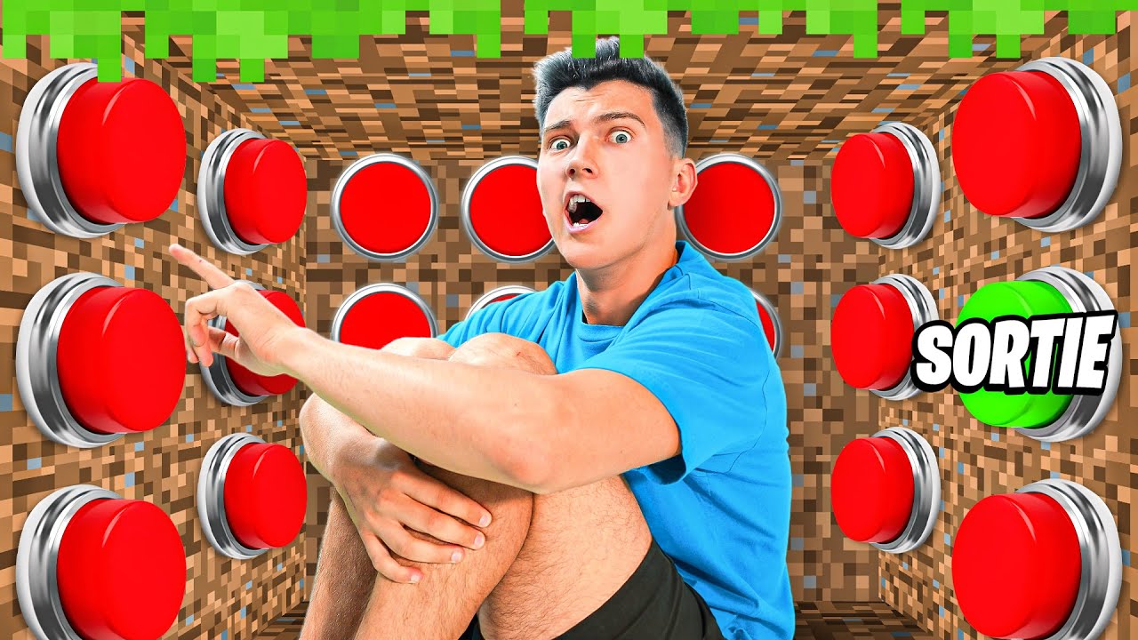 ENFERMÉ avec 100 BOUTONS sur MINECRAFT
