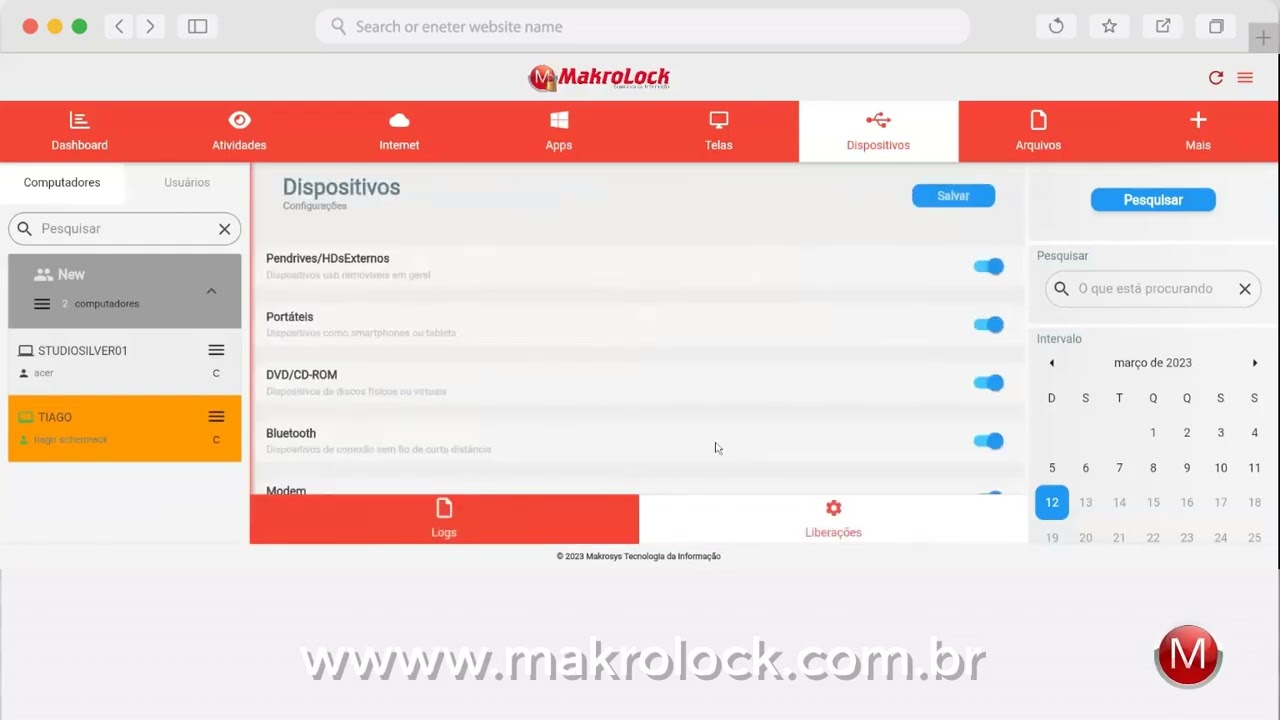 Controle de Dispositivos Removiveis - MakroLock 3.0
