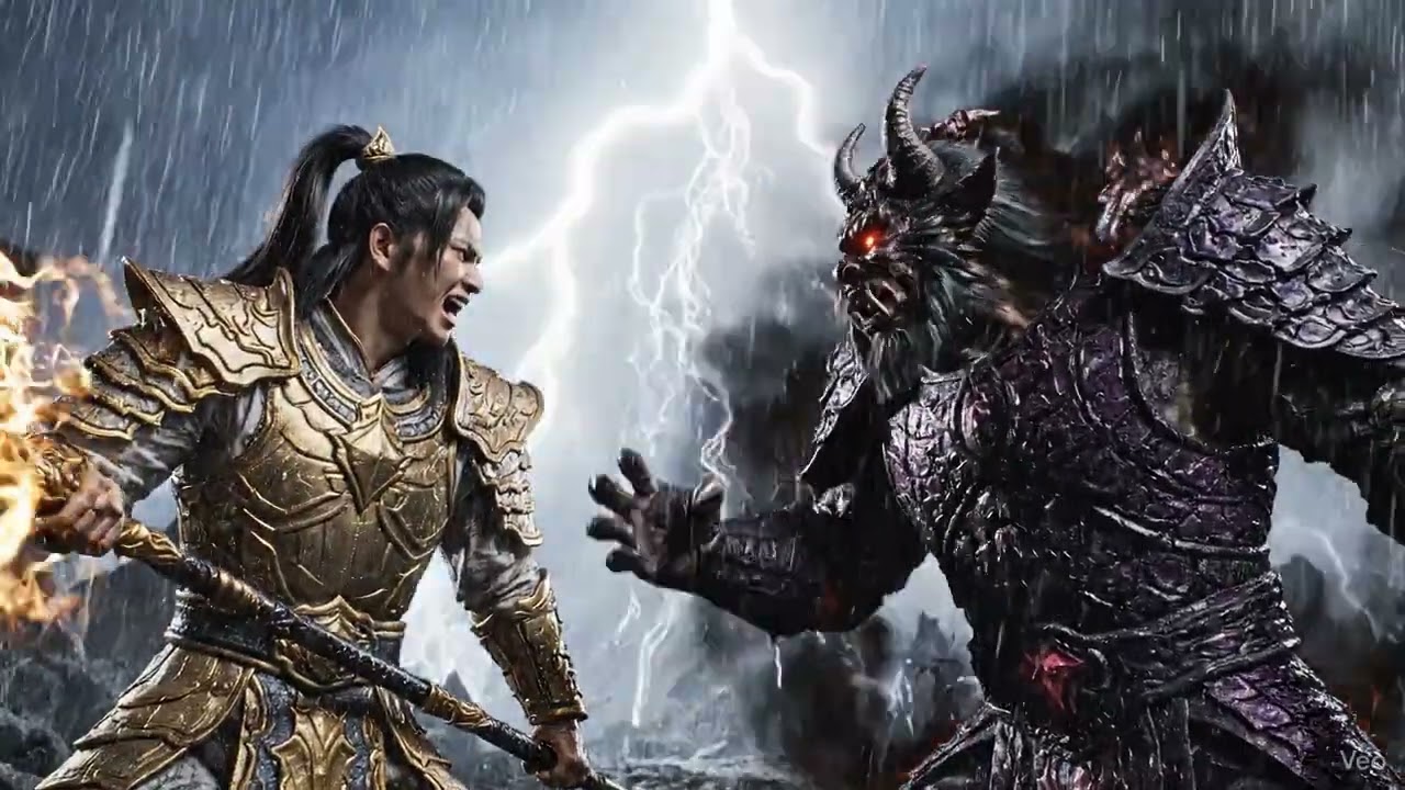 Zilong vs Yu Zhong realistic battle scene made with artificial intelligence