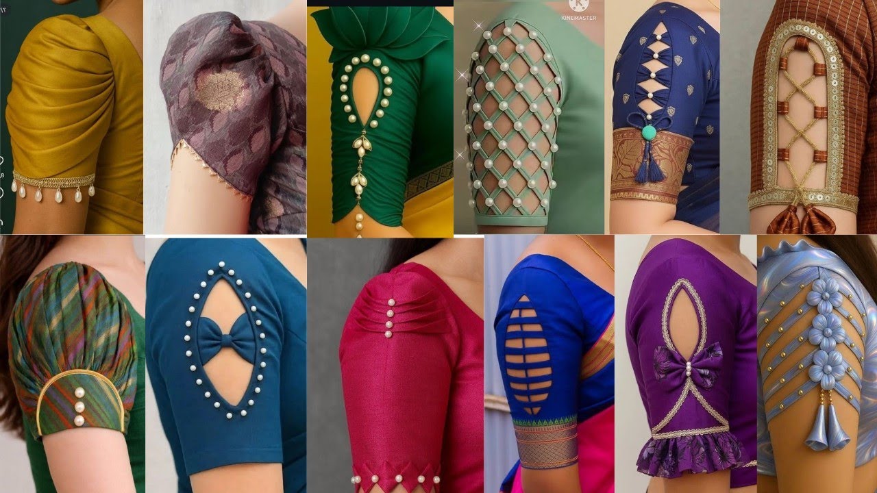 Blouse sleeves design/baju ke design/aastin design/बाजू में खूबसूरत डिजाइन/sleeve design for blouse 
