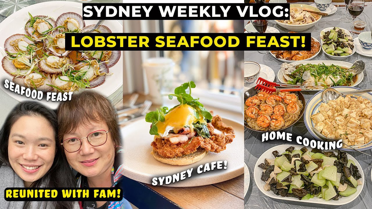 Sydney Weekly Vlog — Пир с лобстерами, гребешками и морепродуктами! (Жизнь в Сиднее и азиатские п...