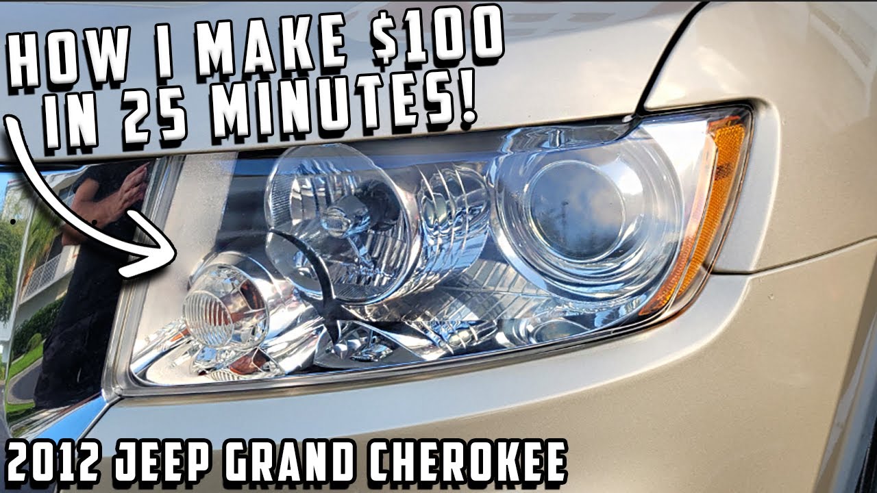 Crystal clear results in 25 minutes | 2012 Jeep Grand Cherokee Headlight Restoration