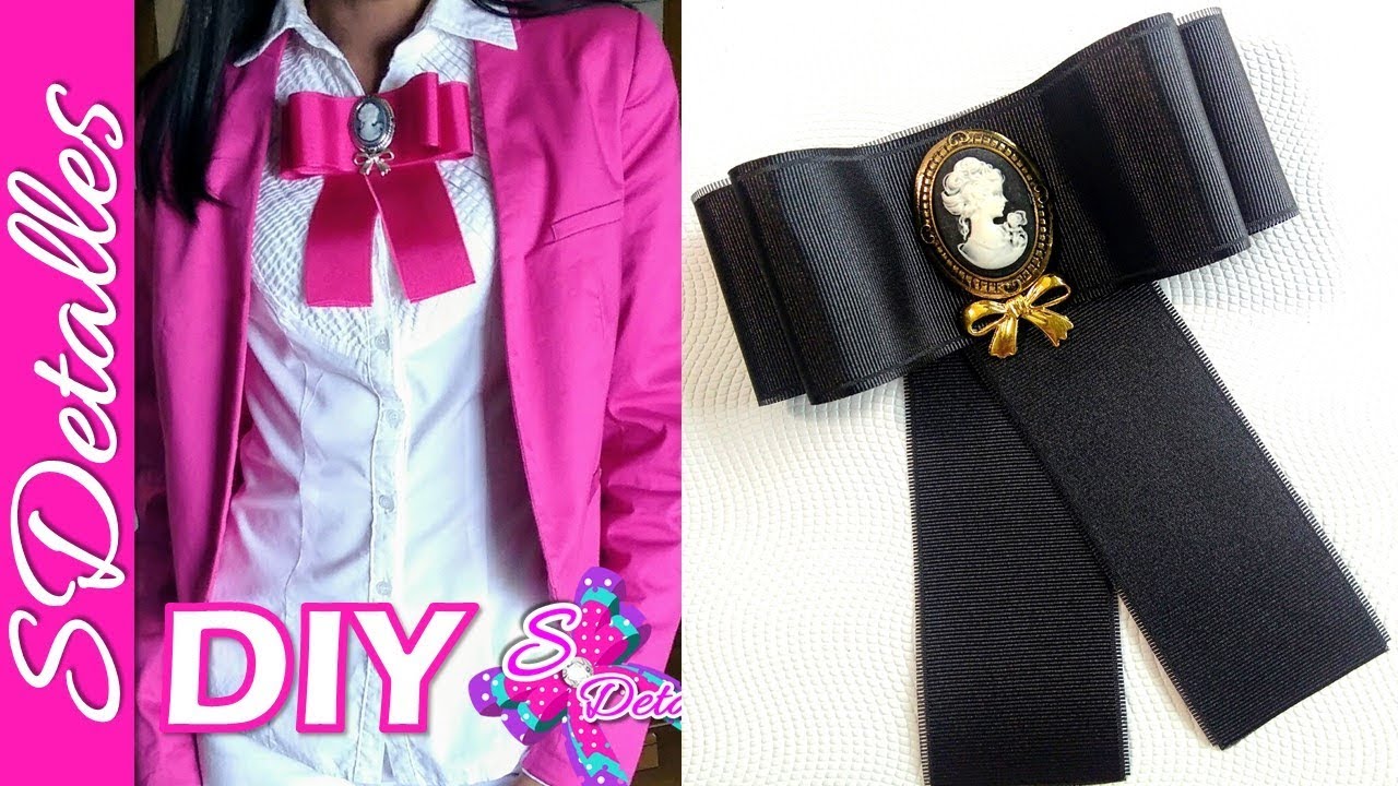 Como hacer Moños: Corbatín o Bow Brooch #1  | Video# S1 | SDetalles | DIY