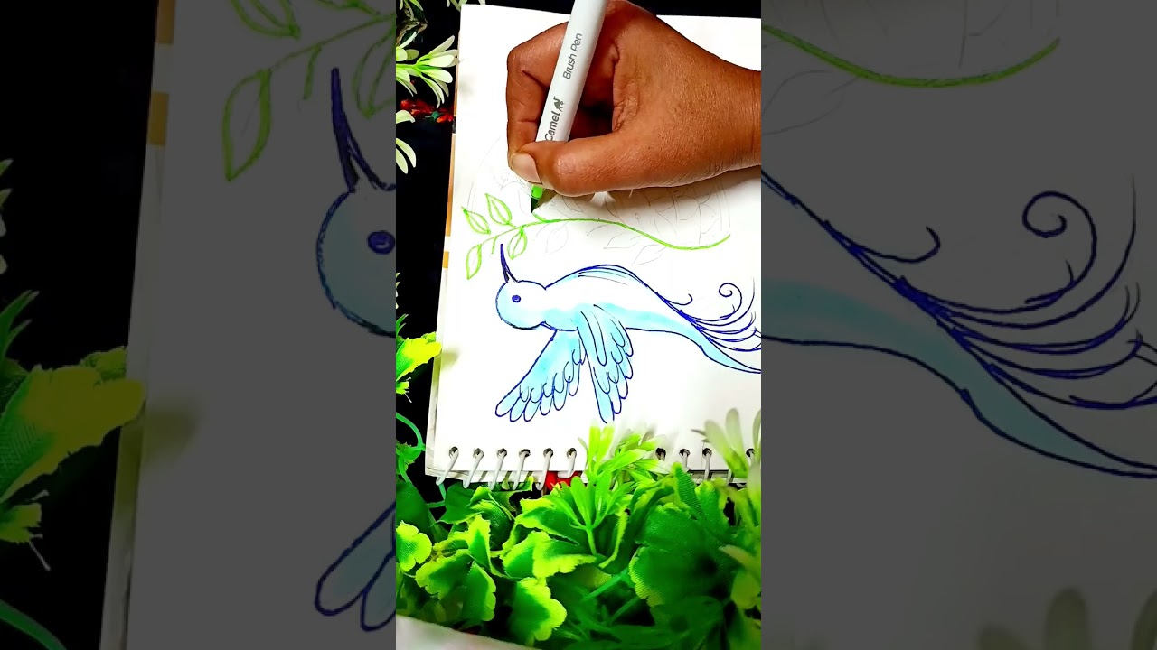 Easy blue bird 🕊️ mandala with me #art #explore #youtubevideo 