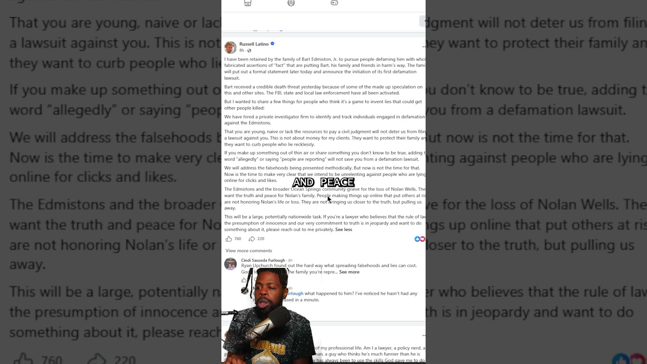 Bart Edmiston Suing Content Creators Over Nolan Wells Case #nolanwells