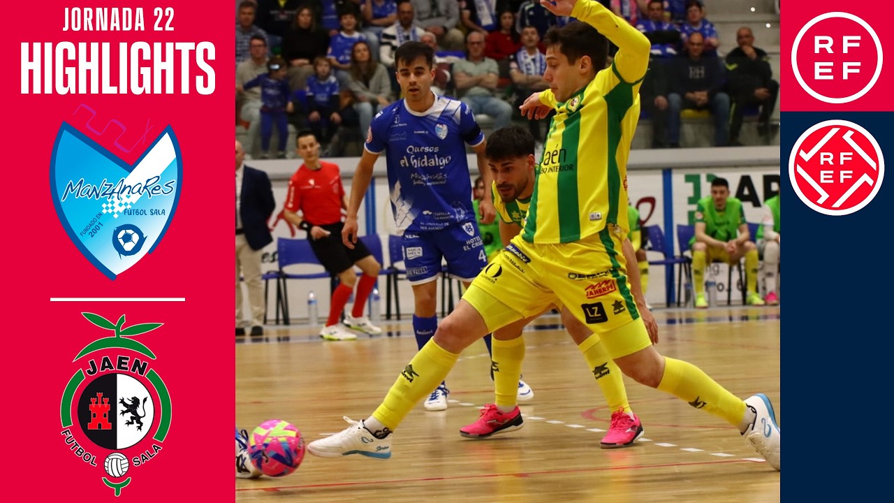 Resumen #PrimeraDivisiónFS |  Quesos El Hidalgo Manzanares 2-2 Jaén Paraíso Interior | Jornada 22