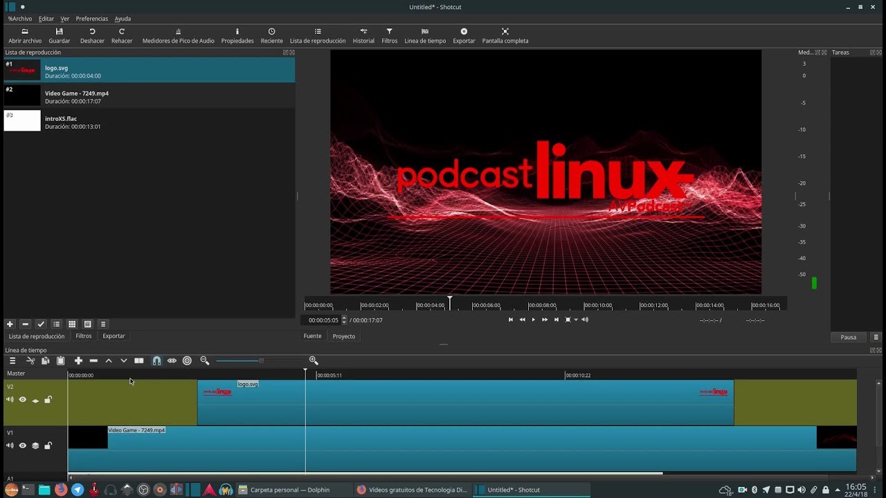 Intro de vídeo sencilla y libre con ShotCut