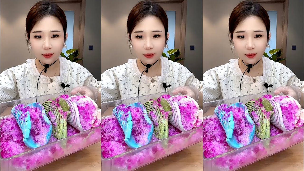 ASMR ICE EATING WITH PASSION FRUIT 