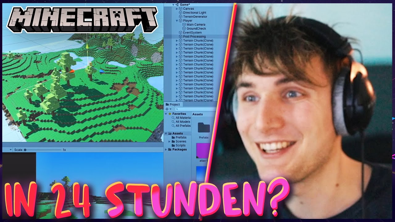 In 24H Minecraft PROGRAMMIEREN? Ultra Strong! | Marius Angeschrien Reaktion