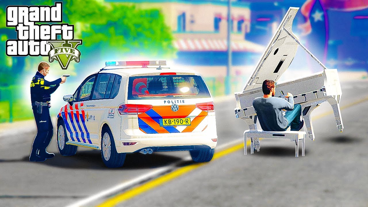NEDERLANDSE POLITIE vs PIANO AUTO! - GTA 5 Politie en boefje