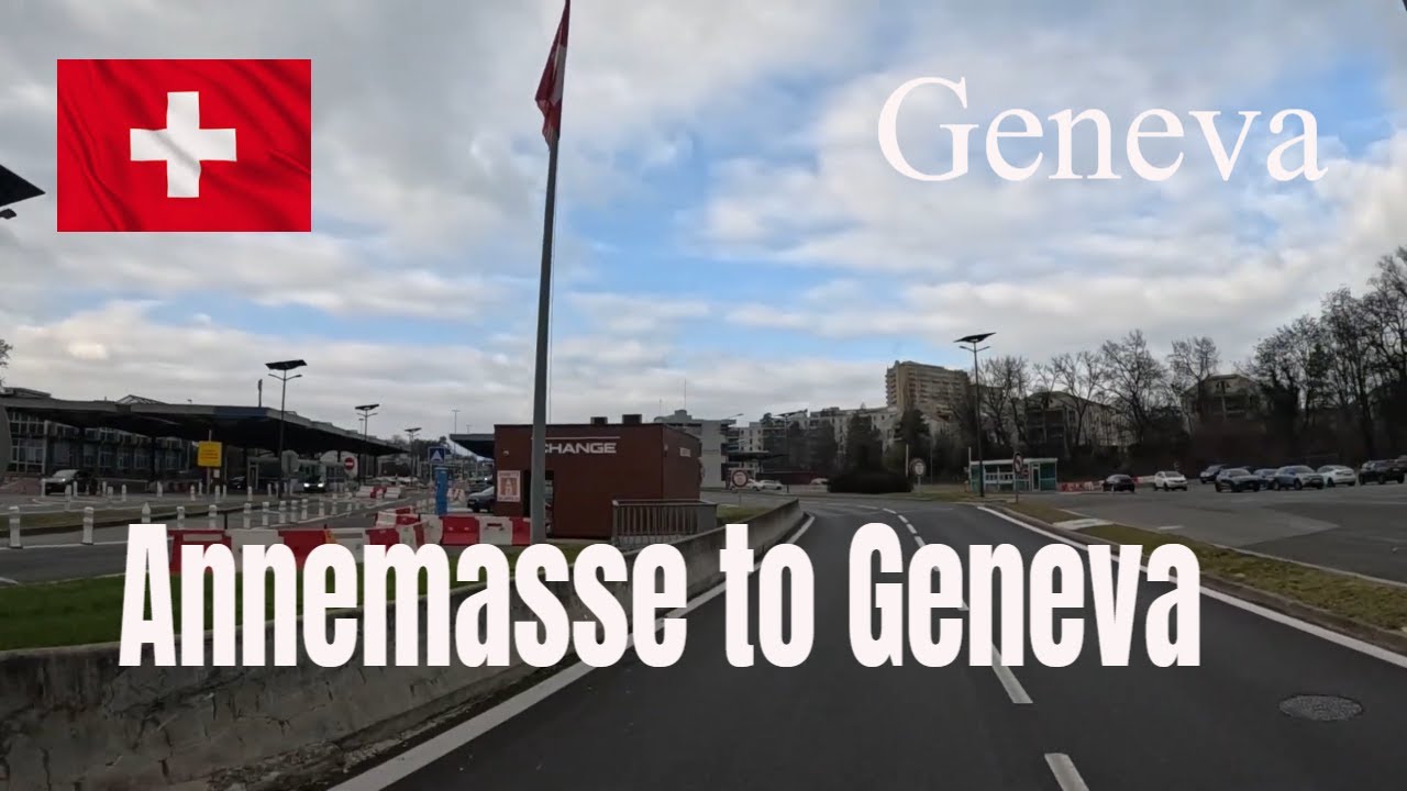 Driving from the city of Annemasse to Geneva
