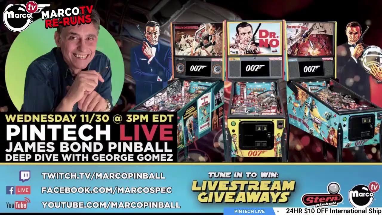 MarcoTV Re-Run: Introducing James Bond Pinball with George Gomez