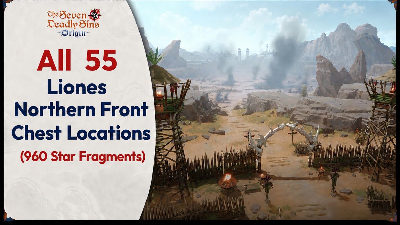 All Chest Locations In Liones Northern Front - The Seven Deadly Sins: Origin