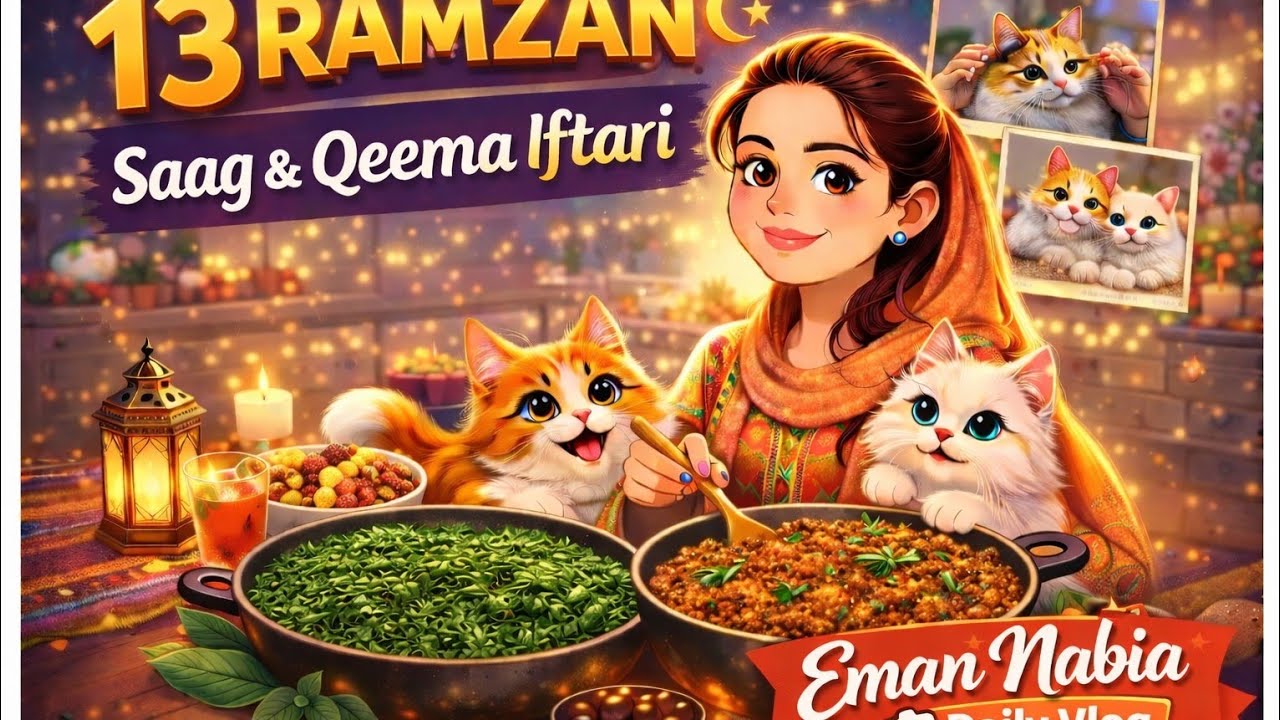 13 Ramzan Iftari Routine | Tasty Saag Qeema Recipe | Eman Nabia Daily Vlogs