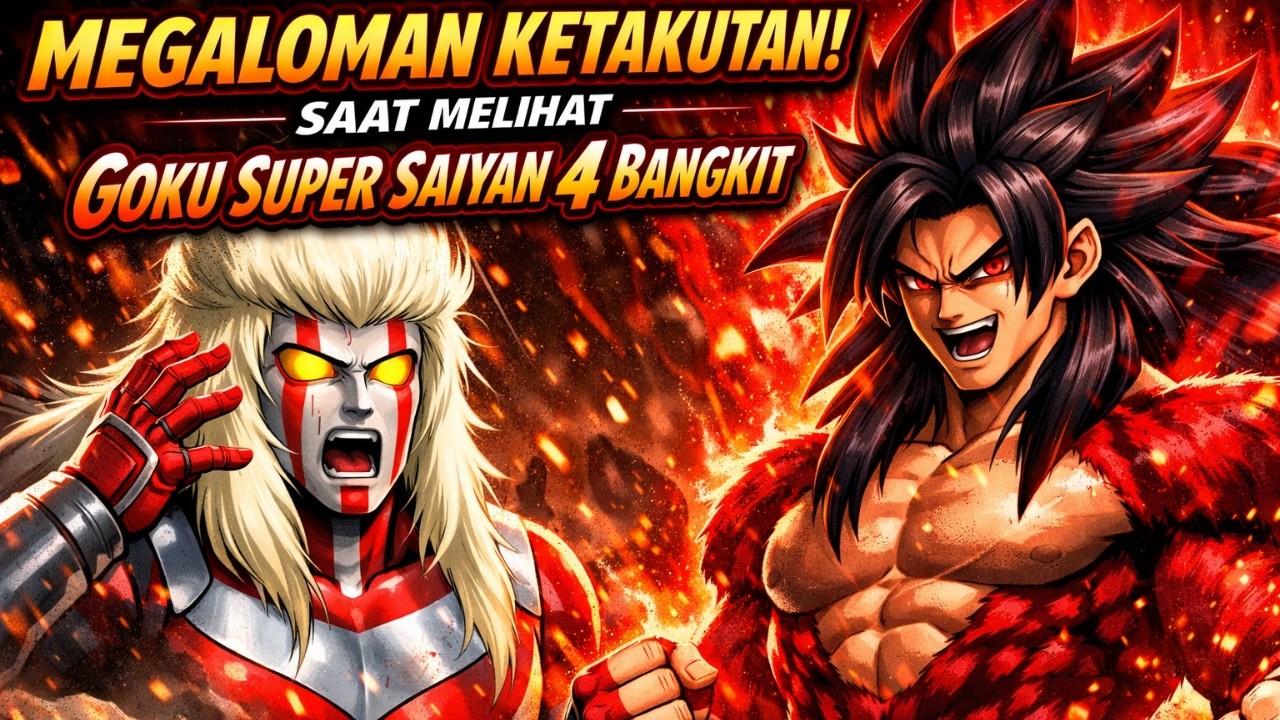 Megaloman Ketakutan! Saat Melihat Goku Super Saiyan 4 Bangkit