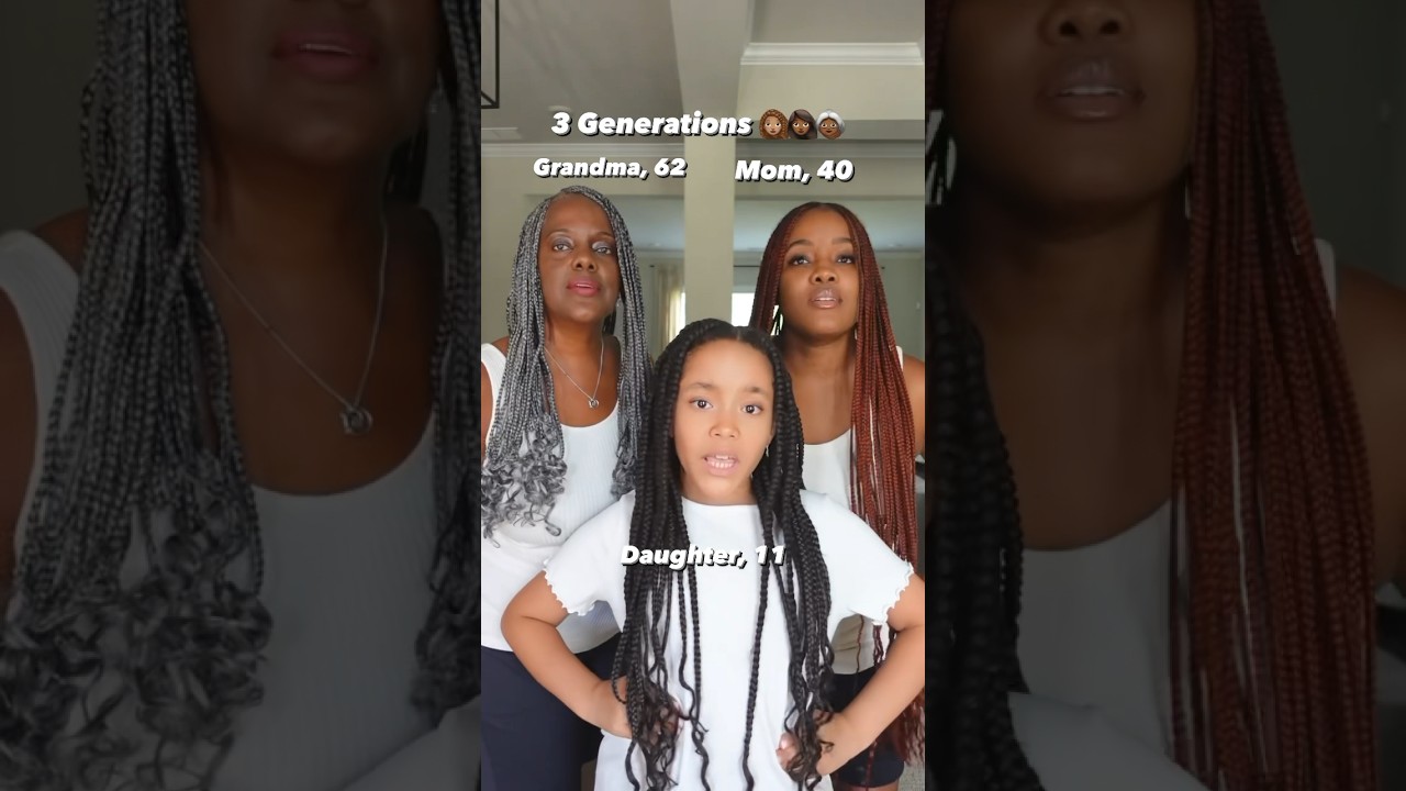 THREE Generations In One Video! 🧬👩🏽&zwj;🦱👩🏾👵🏾 #Shorts