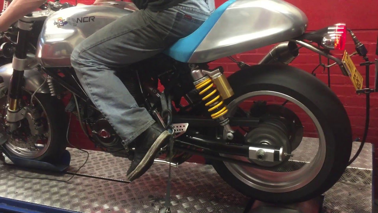 Ducati Sport 1000 Classic NCR on a dyno