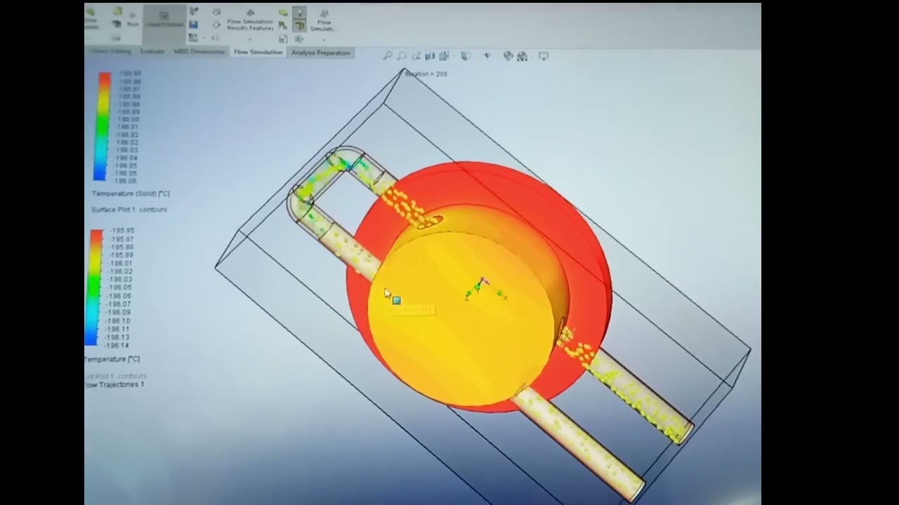Simulate Cooling Down of wafer stage using Fluid