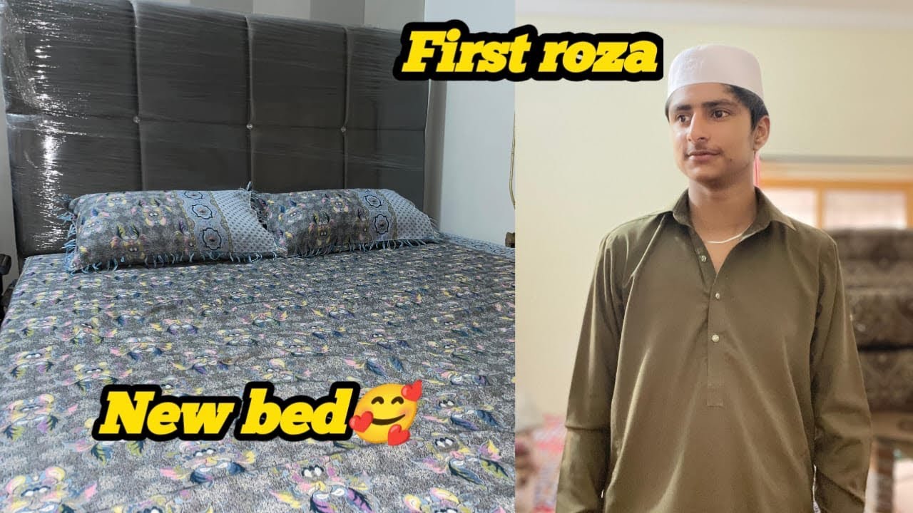 First roza😍|new bed le kia🥰|