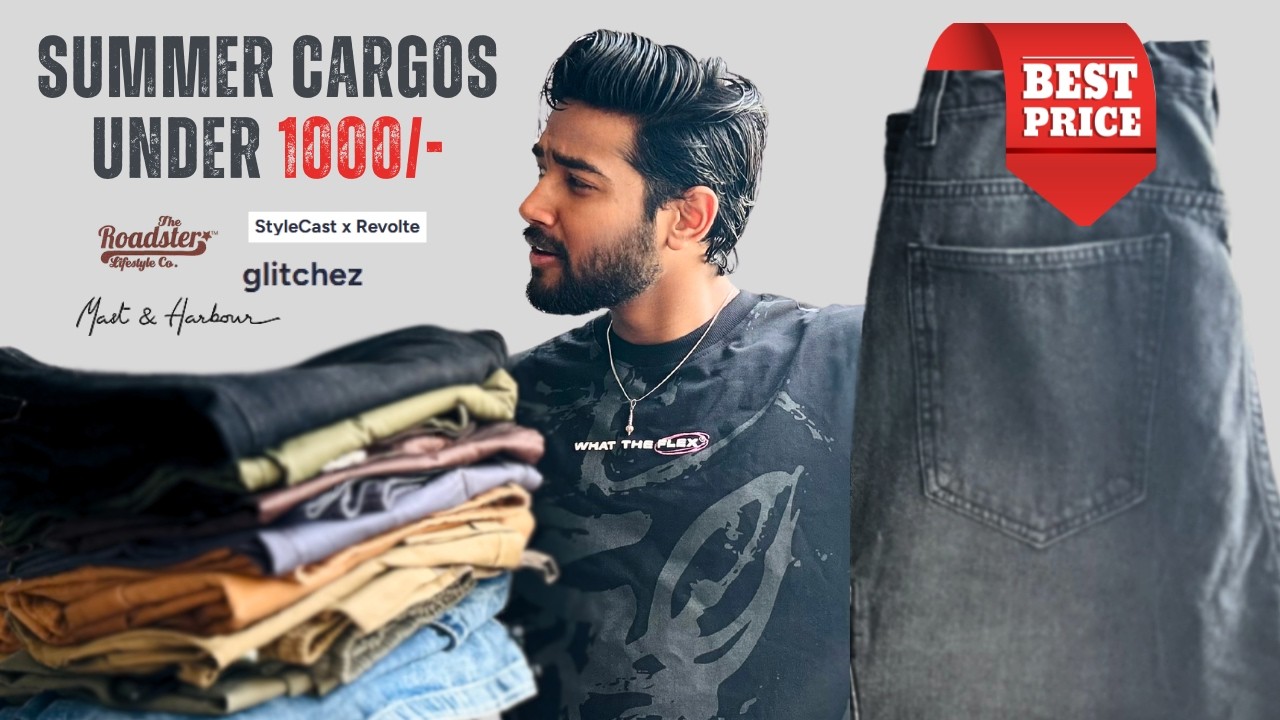 Top 10 Summer Cargos For College & Office | Myntra Men Cargo Pants Haul Under 1000/- | Reviewture
