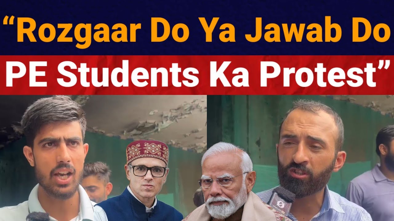 Physical education aspirants protest against  Jammu Kashmir Government and Satish Sharma.