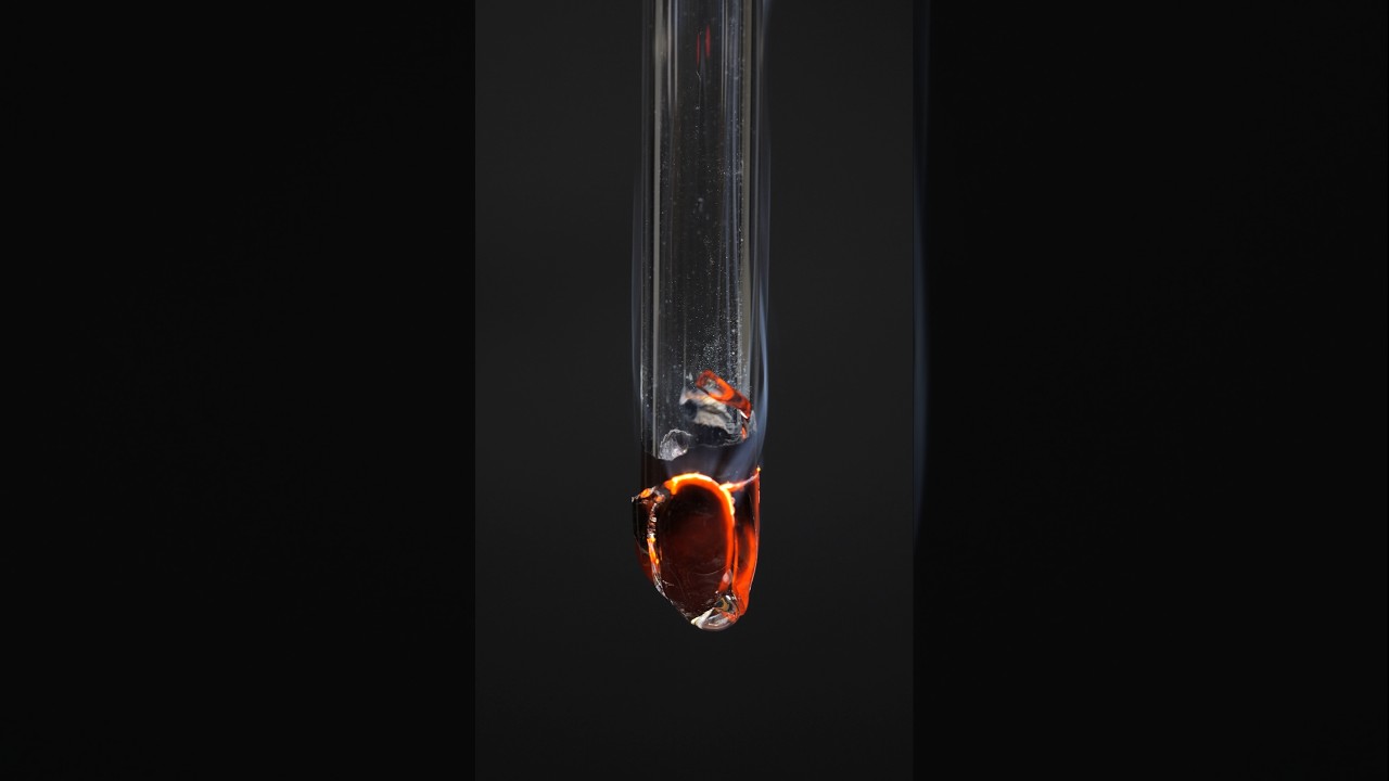 Glass on Fire? - Lithium #science #chemistry