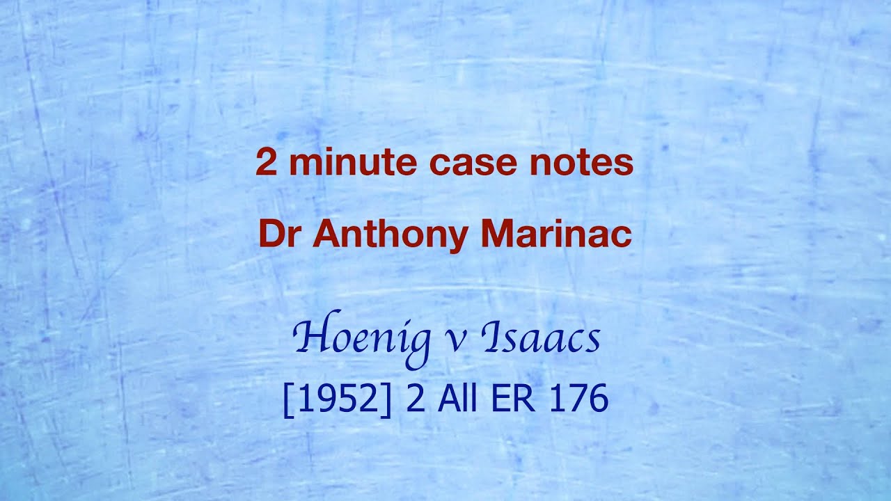 Hoenig v Isaacs (Substantial performance)