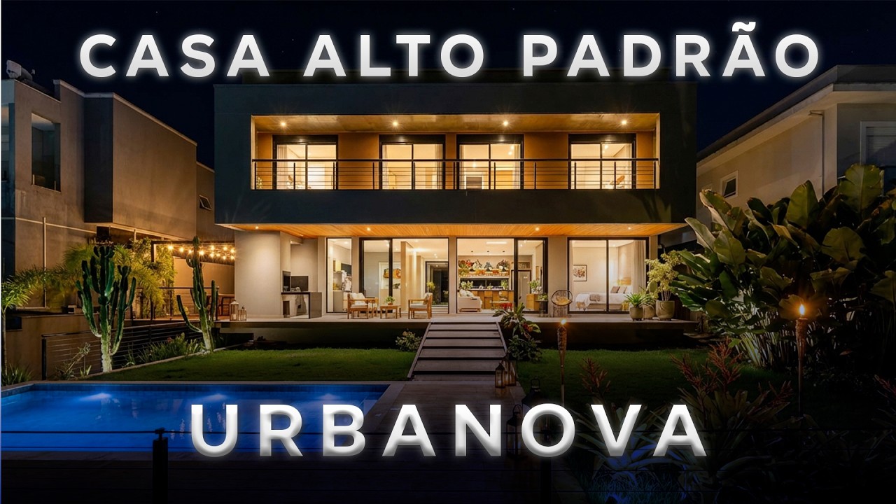 CASA ALTO PADRÃO COM ARQUITETURA MODERNA E VISTA PARA MATA - À VENDA EM URBANOVA - SJCAMPOS-SP