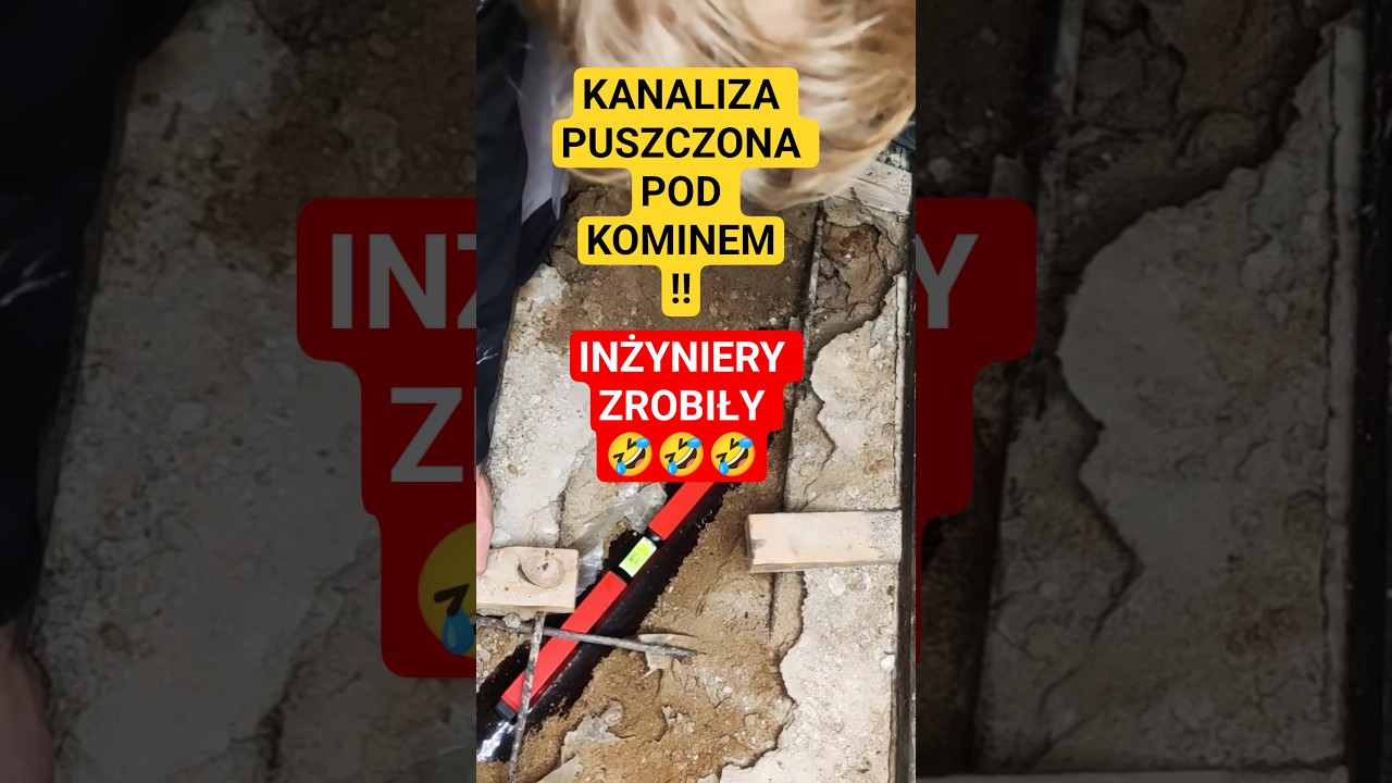 HIT ‼️ Rury od kanalizacji idą POD KOMINEM 🙈 jakiś geniusz wpadł na ten pomysł 🤯🤣🤣🤣