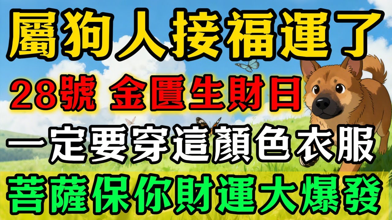 生肖狗必看！明天2026年1月28號，農曆臘月初十是「金匱生財黃道吉日」，一定要記得穿這個顏色的衣服，再倒楣也能逆天改命！#佛靈禪師#屬相運勢#生肖#家運#生肖運勢的那些事#先知#風水變化#提升運勢
