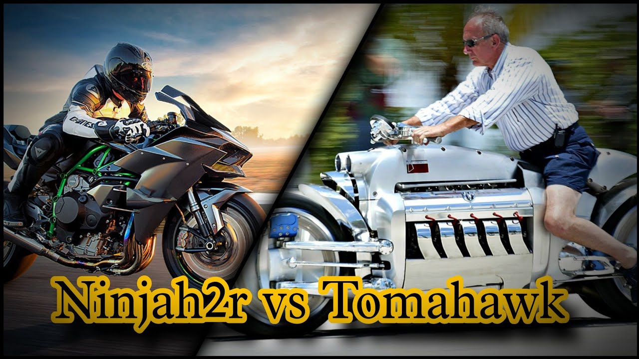Kawasaki Ninja H2R vs Dodge Tomahawk ⚡ Ultimate Speed Showdown! 😱🏍️💨