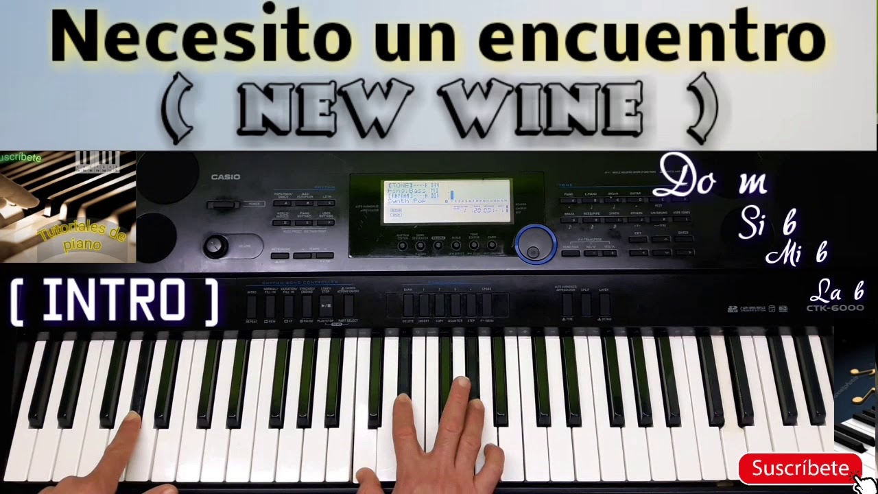 Necesito un encuentro intro ( New Wine  ) Tutorial piano fácil