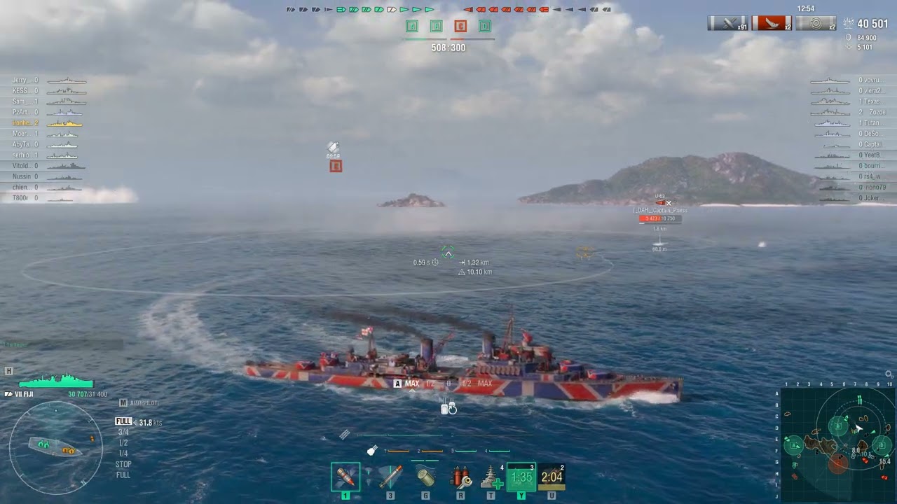 World Of Warships Random Battle Gameplay With FIJI