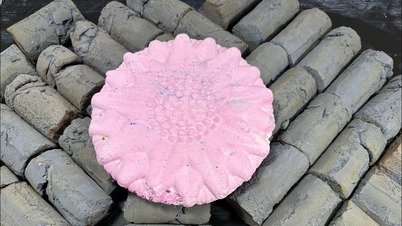 Crispy Pink Flowers on a Crisp Cylinders Bed