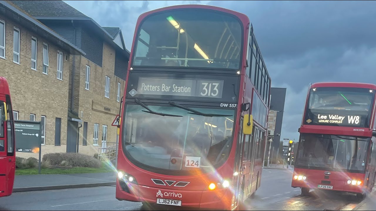 GREAT!! Arriva London VDL DB300 Wright Gemini 2 DW557 LJ62 FNF on Route 313
