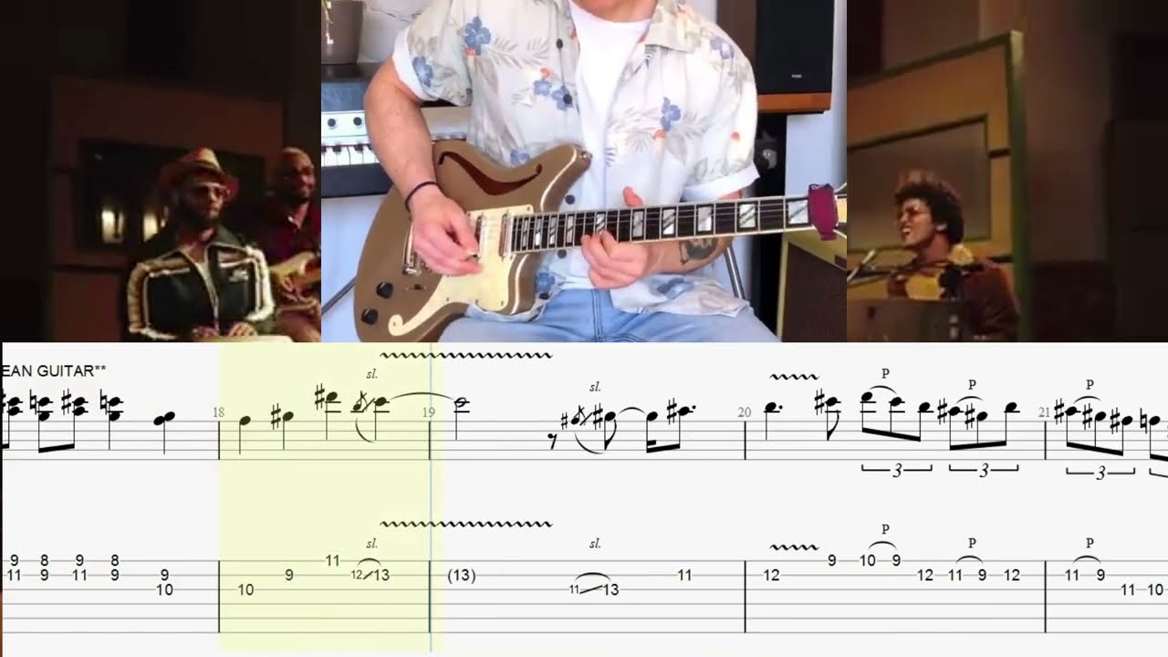 Bruno Mars, Anderson Paak, Silk Sonic - Leave the Door Open (Giacomo Turra solo)TRANSCRIPTION/TAB
