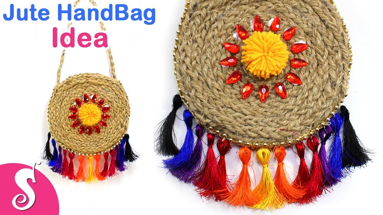 Jute HandBag Idea | Make Stylish Mini Handbags,Purse using Jute for Ladies | Sonali's Creations